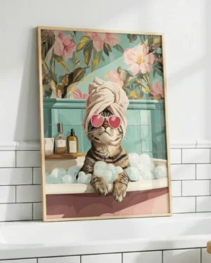 Orange Tabby Cat Bathroom