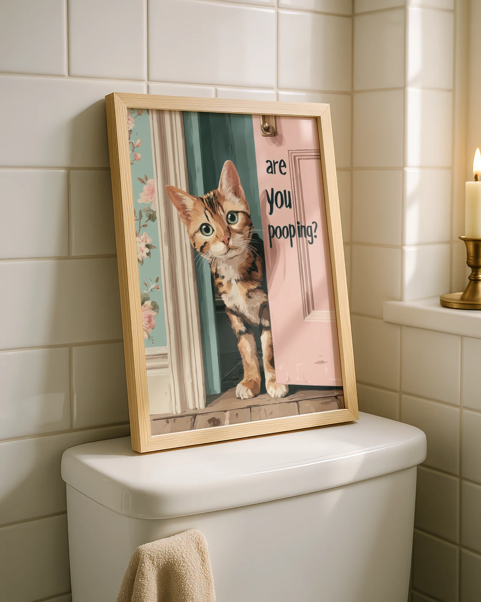 Are You Pooping Orange Tabby Cat