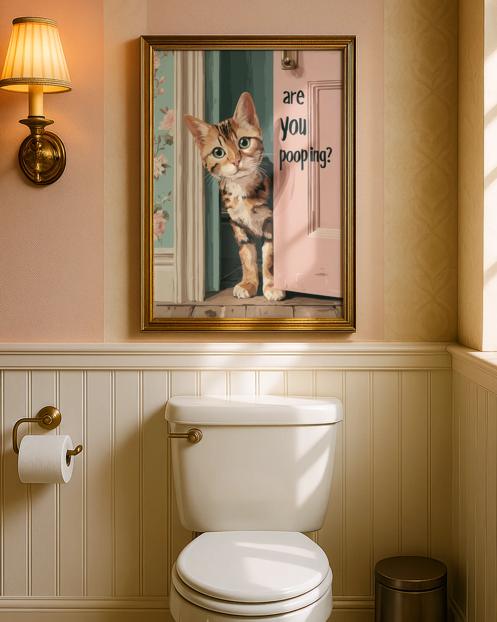 Are You Pooping Orange Tabby Cat