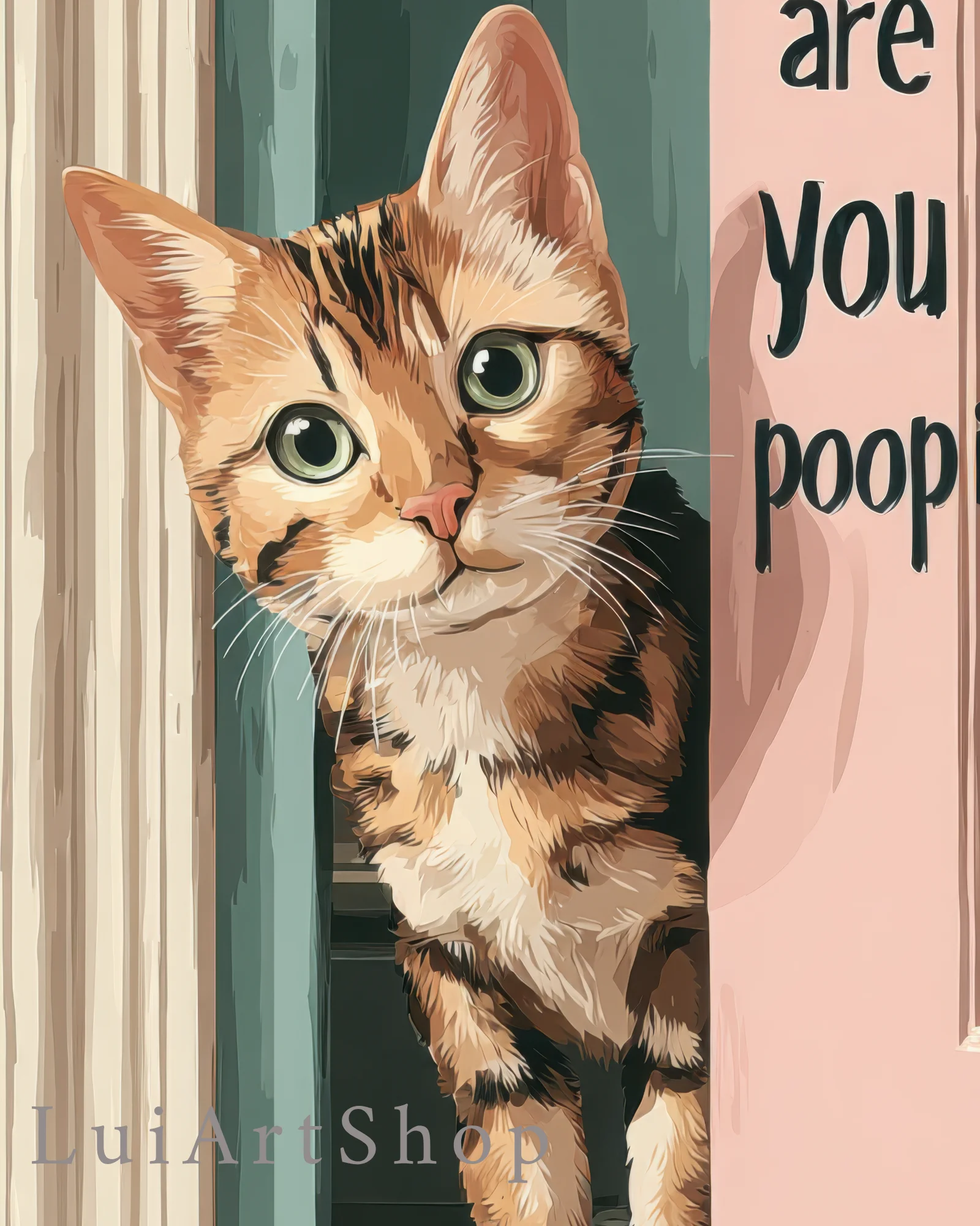 Are You Pooping Orange Tabby Cat