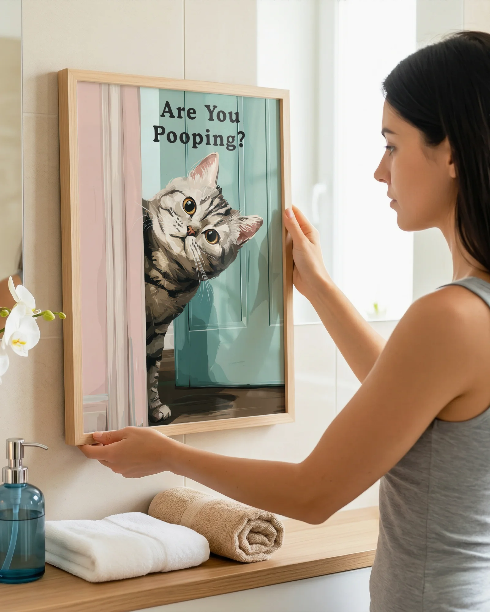 Are You Pooping American Shorthair Cat Printable Poster