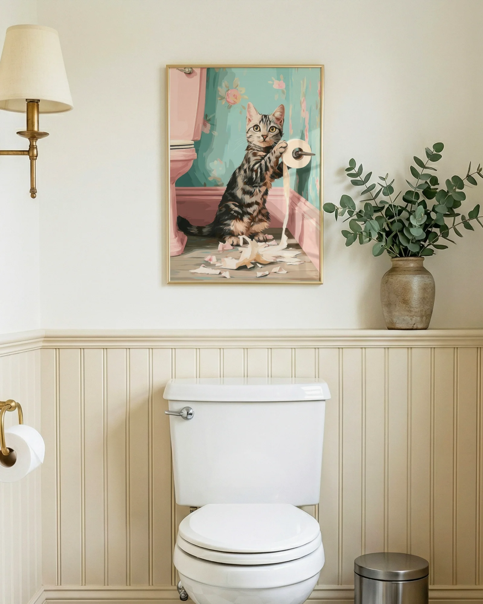 American Shorthair Cat Toilet Paper Printable Poster - Image 4