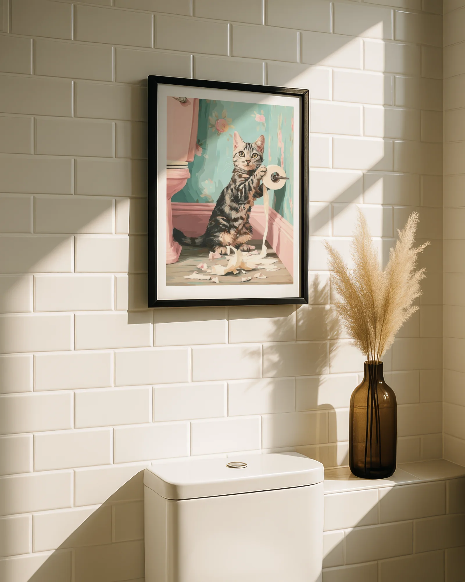 American Shorthair Cat Toilet Paper Printable Poster