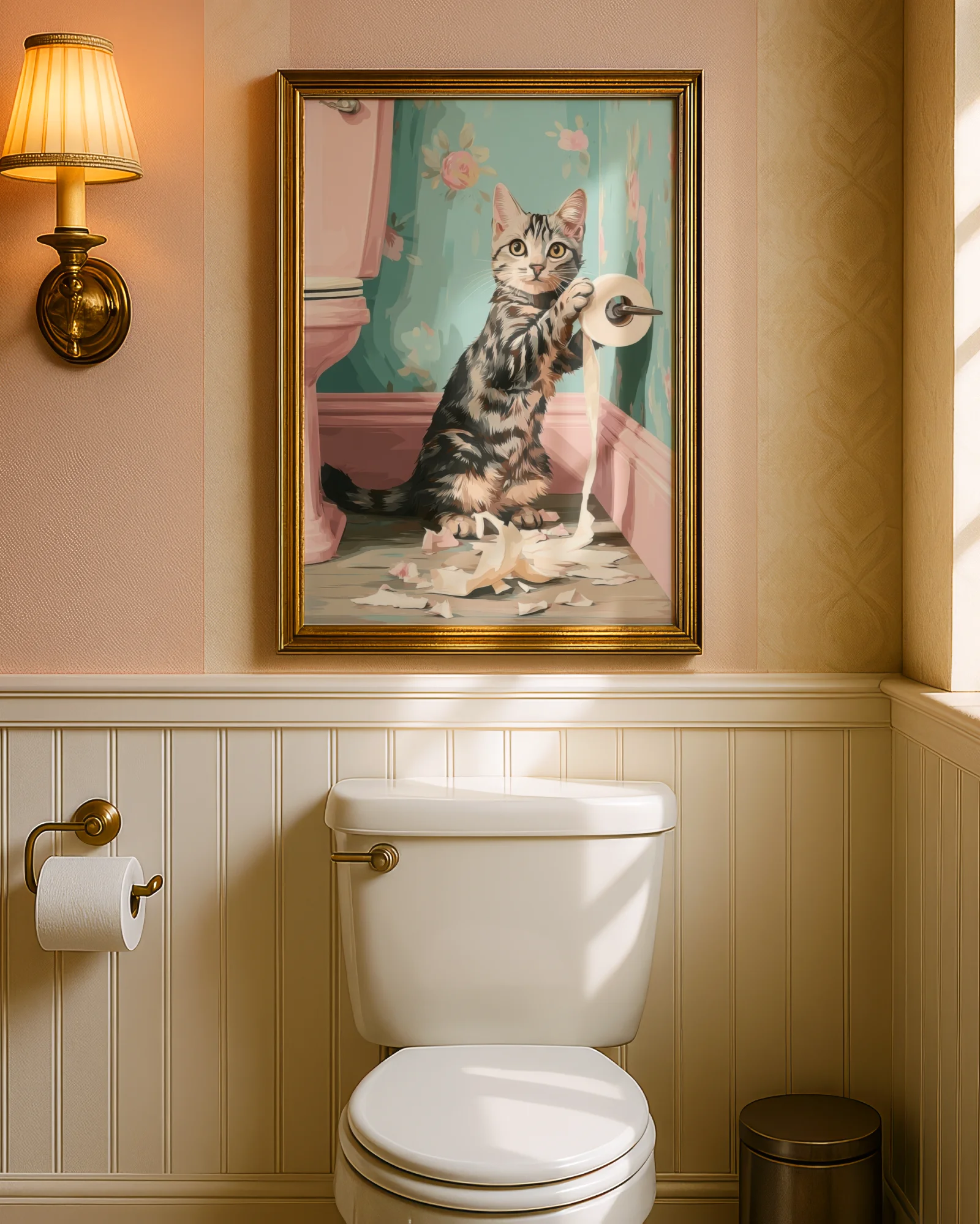 American Shorthair Cat Toilet Paper Printable Poster