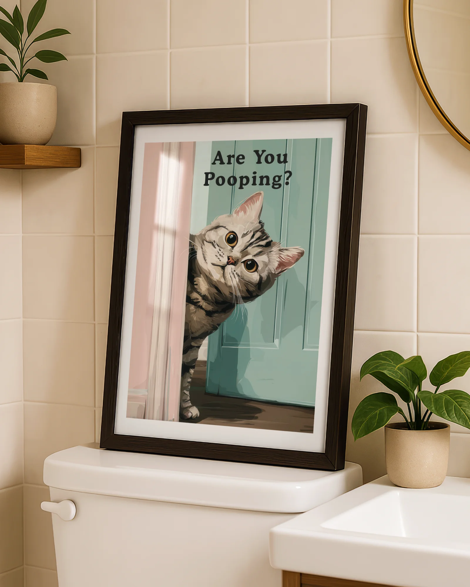 Are You Pooping American Shorthair Cat Printable Poster
