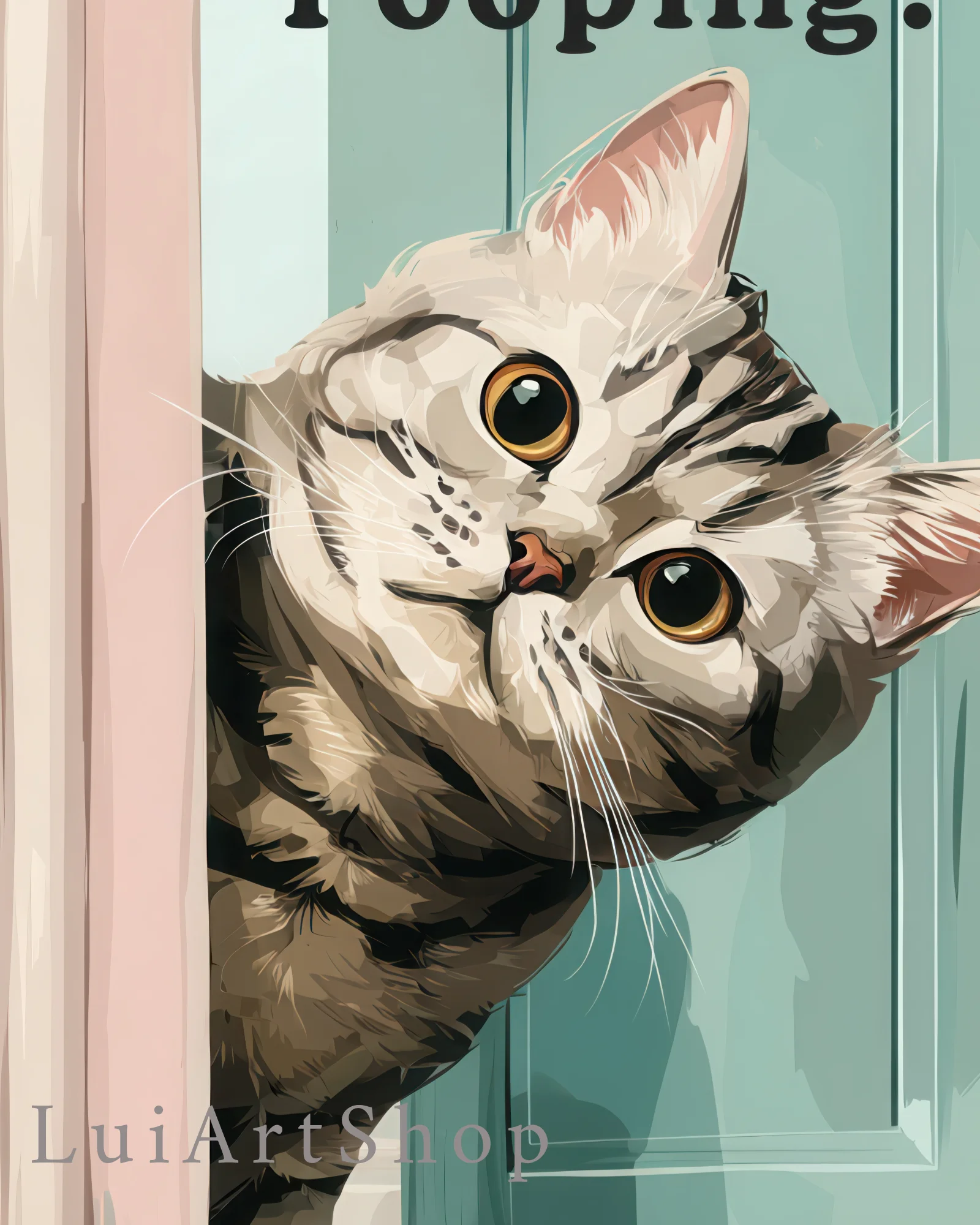 Are You Pooping American Shorthair Cat Printable Poster - Image 9