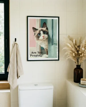 Are You Pooping Ragdoll Cat Printable Poster