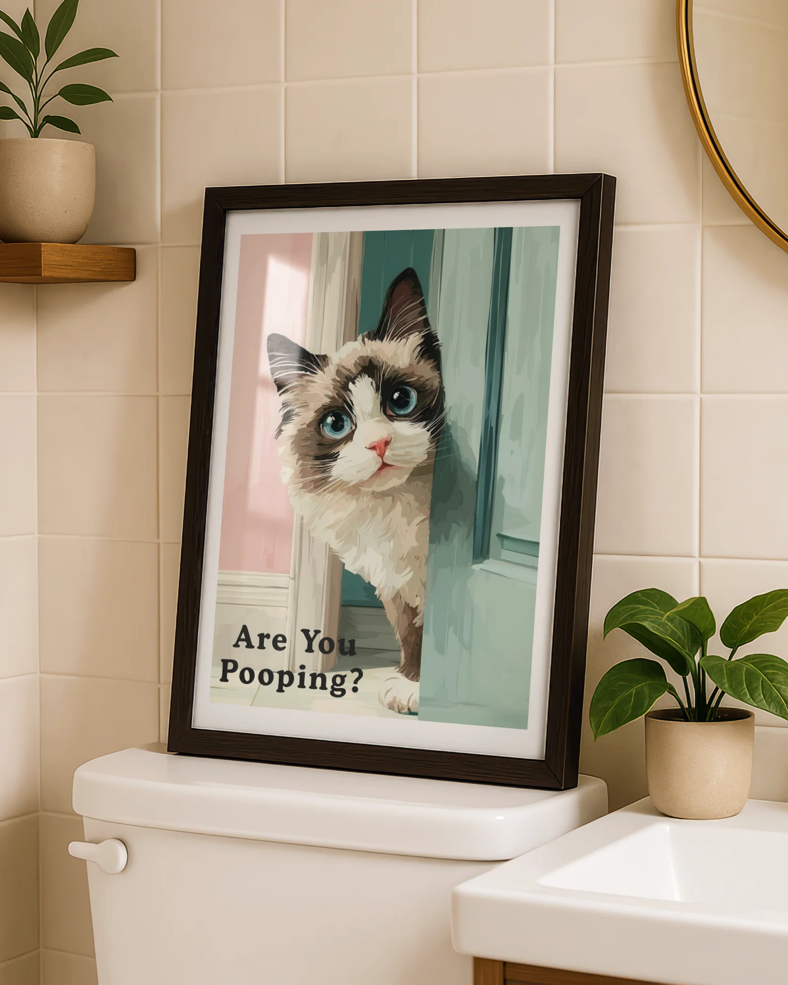 Are You Pooping Ragdoll Cat Printable Poster