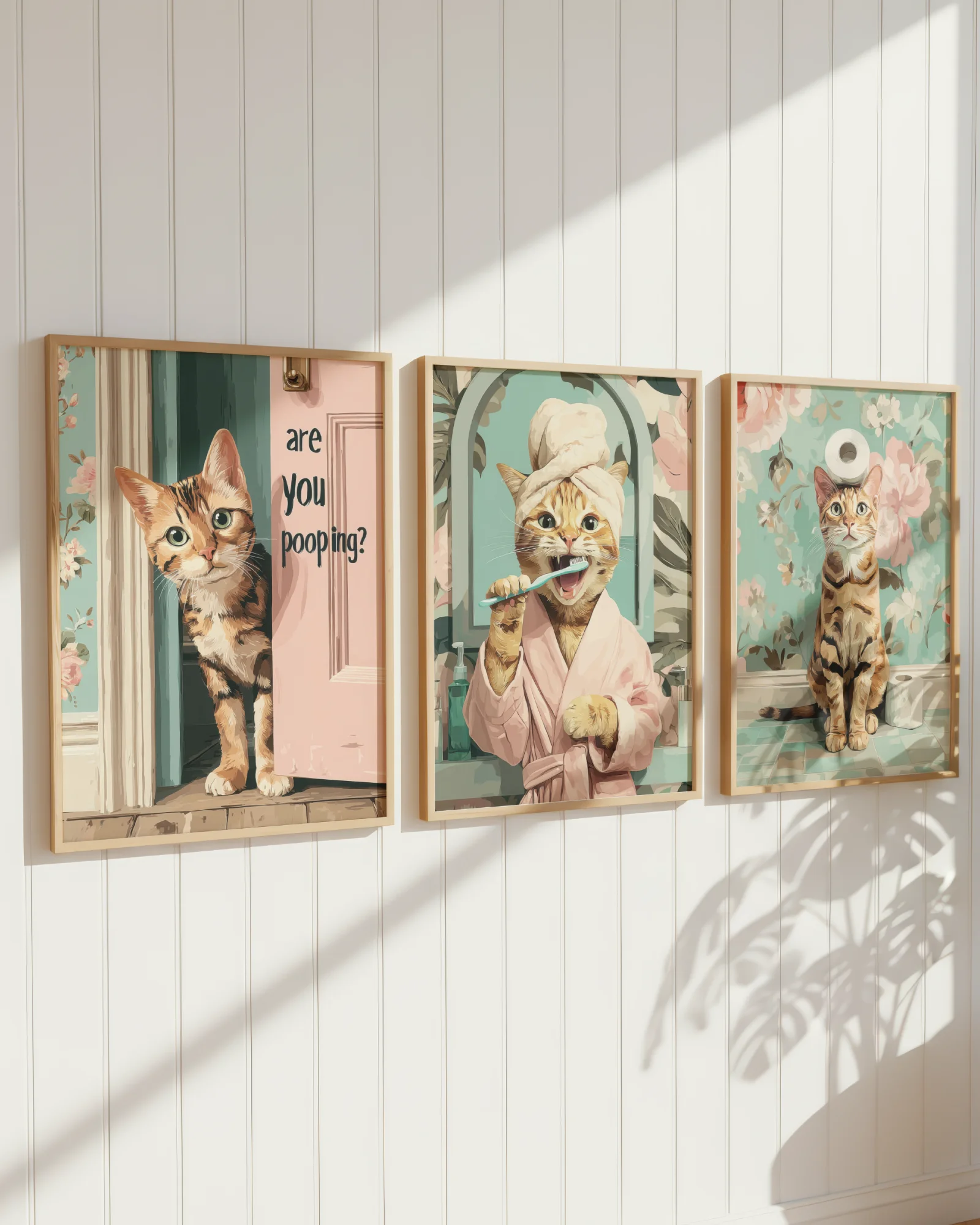 Orange Tabby Cat Bathroom