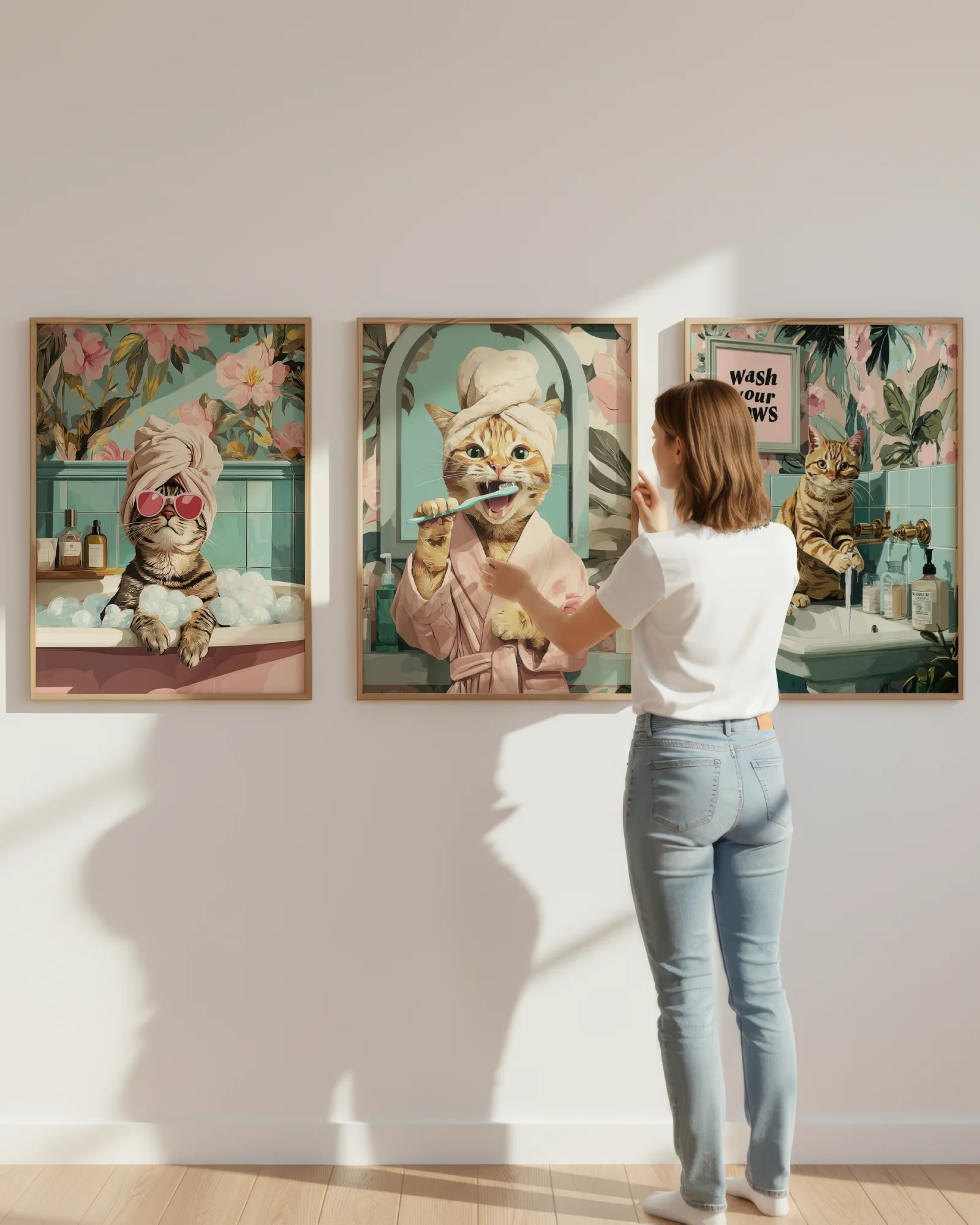 Orange Tabby Cat Bathroom