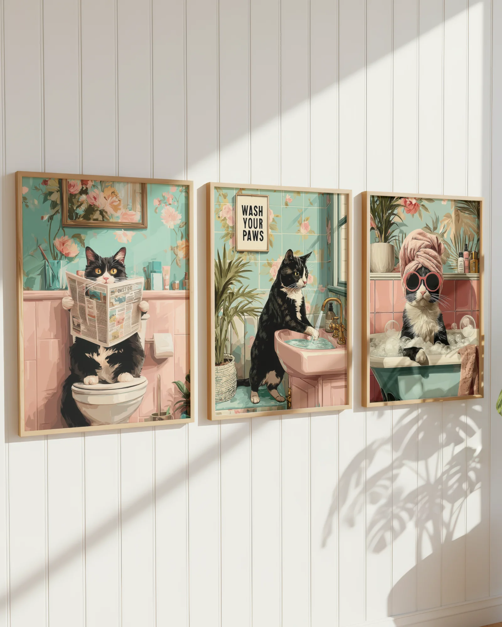 Tuxedo Cat Bathroom
